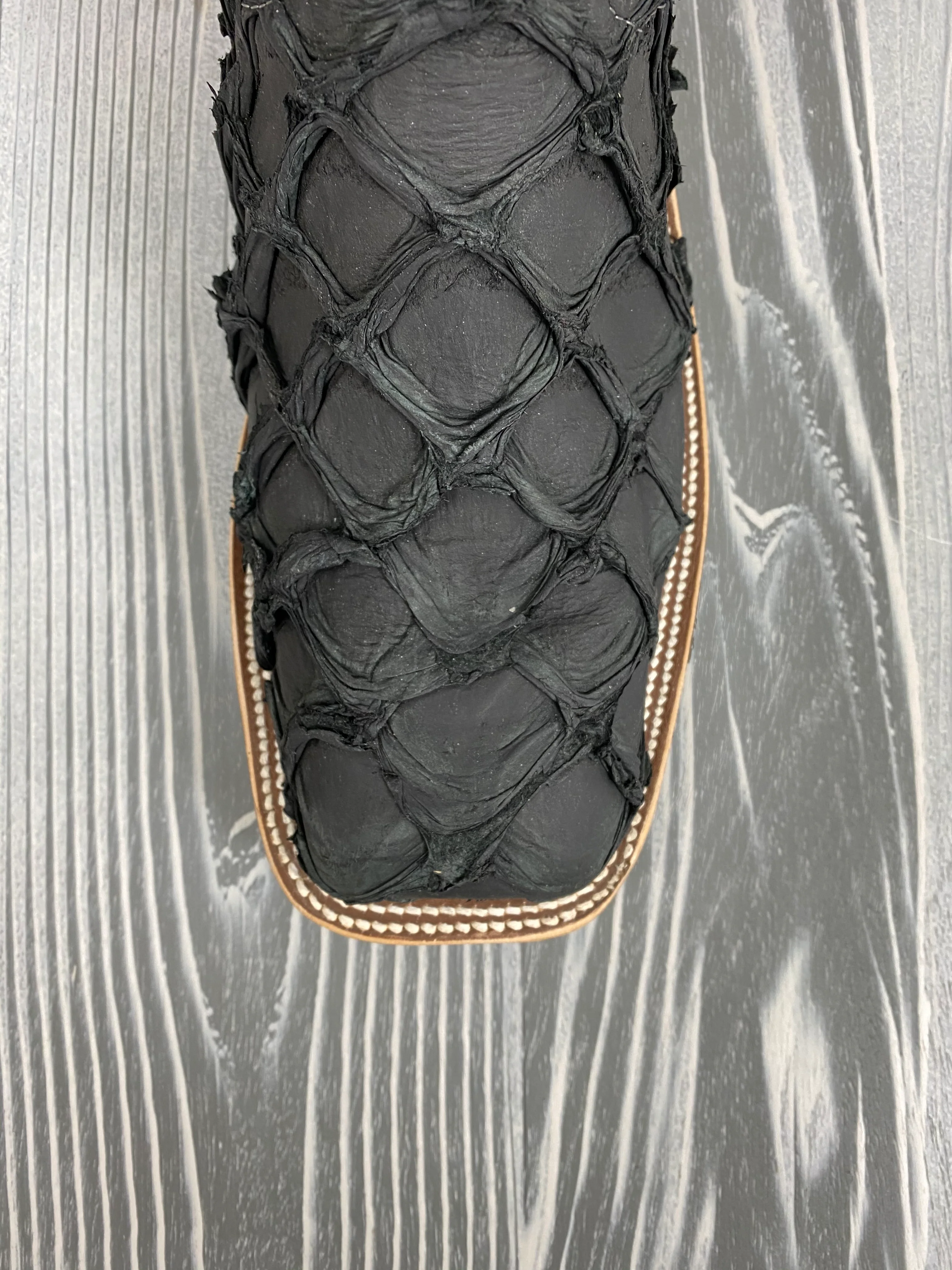 Men's Anderson Bean Black Matte Big Bass with 13" Pebble Kidskin Tops - Style 119 - Image 3